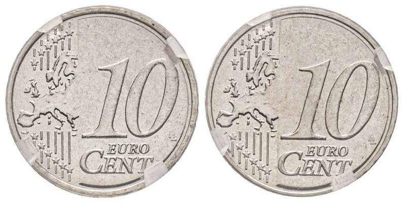 Monnaie de 10 centimes d'euro, Allemagne, ND (2005), essai de frappe, double ave...