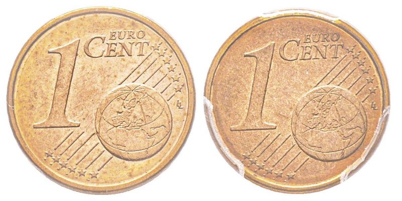 Monnaie de 1 centimes d'euro, ND, erreur de frappe, Cu
Conservation : PCGS MS63 ...