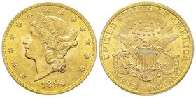 20 Dollars, Philadelphia, 1894, AU 33.43 g.
Ref : Fr. 175, KM#74.2 
Conservation : PCGS MS63