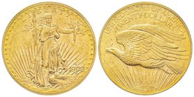 20 Dollars, Denver, 1908 D, AU 33.43 g.
Ref : Fr. 184, KM#127 
Conservation : PCGS MS63 No Motto