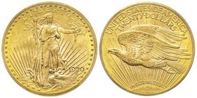 20 Dollars, Philadelphia, 1920, AU 33.43 g.
Ref : Fr. 185, KM#127 
Conservation : PCGS MS64