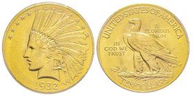 10 Dollars, Philadephia, 1932, AU 16.71g.
Ref : Fr. 166, KM#130 
Conservation : PCGS MS63