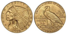 2.5 Dollars, Philadelphia, 1929, AU 4.18 g.
Ref : Fr. 120, KM#128
Conservation : PCGS MS64