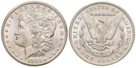 Morgan Dollar, Carson City, 1883 CC, AG 27 g.
Ref : KM#110 
Conservation : PCGS MS65