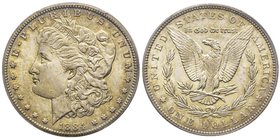Morgan Dollar, Carson City, 1884 CC, AG 27 g.
Ref : KM#110 
Conservation : PCGS MS64