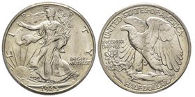 Half Dollar, Walking Liberty, Denver, 1945 D, AG 12.5 g.
Ref : KM#142
Conservation : PCGS MS66