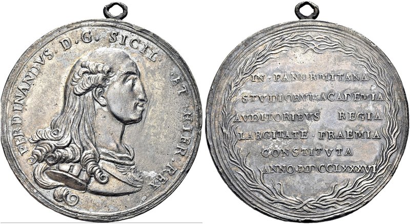 NAPOLI
Ferdinando IV (I) di Borbone, 1759-1816.
Medaglia 1786 opus anonimo, co...