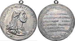 NAPOLI
Ferdinando IV (I) di Borbone, 1759-1816.
Medaglia 1786 opus anonimo, coniata a Palermo.
Ag gr. 68,10 mm 56
Dr. FERDINANDVS D G SICIL ET HIE...