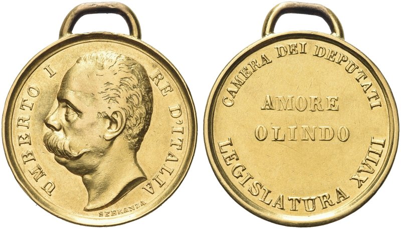 ROMA
Umberto I, 1878-1900.
Medaglia 1892 per i Deputati, Legislatura XVIII opu...