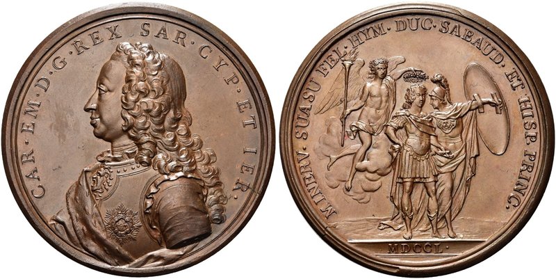 SAVOIA
Carlo Emanuele III, 1730-1773.
Medaglia 1750 opus J. A. Dassier.
Æ gr....