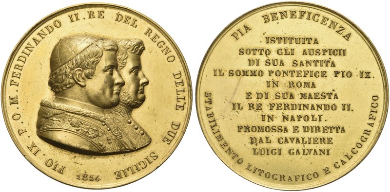 NAPOLI
Pio IX (Giovanni Maria Mastai Ferretti), 1846-1878.
Medaglia 1854.
Æ d...