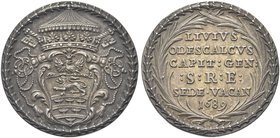 ROMA
Sede Vacante (Card. Camerlengo Palazzo Palazzi-Altieri), 1689.
Medaglia 1689 emessa dal Capitano Generale Livio Odescalchi opus G. Hamerani.
A...