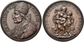 ROMA
Clemente XII (Lorenzo Corsini), 1730-1740.
Medaglia s. data opus O. Hamerani.
Æ gr. 20,51 mm 36
Dr. CLEMENS XII - PONT M. Busto a d., con tri...