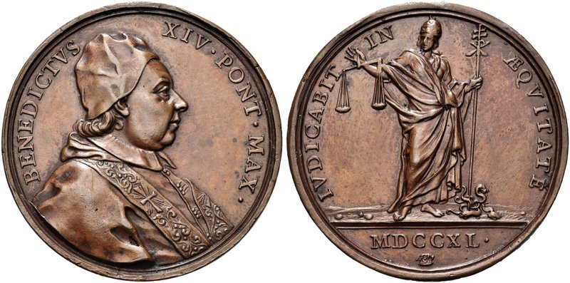 ROMA
Benedetto XIV (Prospero Lorenzo Lambertini), 1740-1758.
Medaglia 1740 opu...