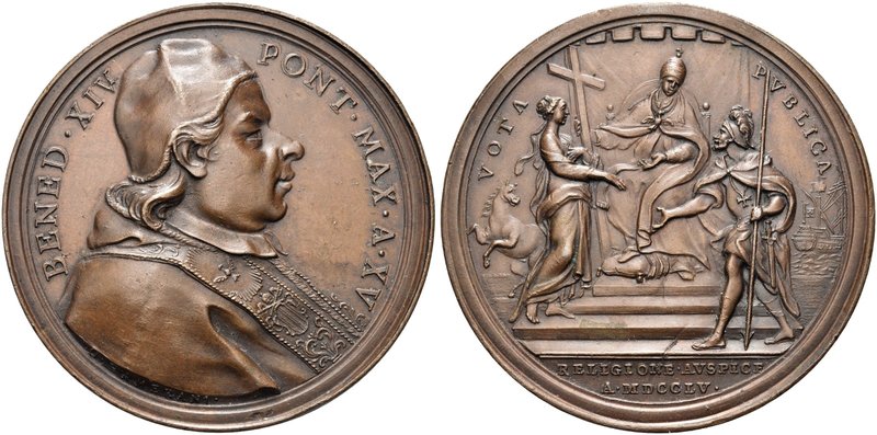 ROMA
Benedetto XIV (Prospero Lorenzo Lambertini), 1740-1758.
Medaglia 1755 a. ...