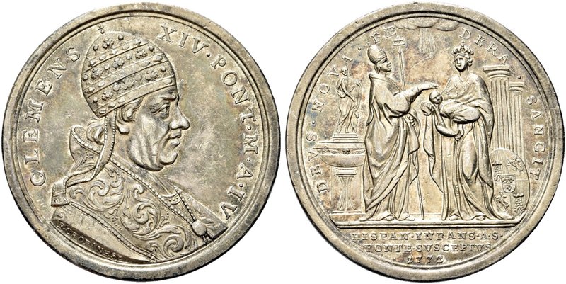 ROMA
Clemente XIV (Gian Vincenzo Antonio Ganganelli), 1769-1774.
Medaglia 1772...