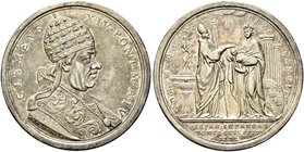 ROMA
Clemente XIV (Gian Vincenzo Antonio Ganganelli), 1769-1774.
Medaglia 1772 a. IV opus F. Cropanese.
Ag gr. 19,95 mm 36,8
Dr. CLEMENS - XIV PON...