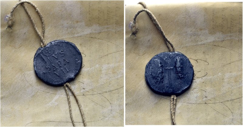 ROMA
Pio VII (Barnaba Chiaramonti), 1800-1823.
Bolla con cordone e pergamena....