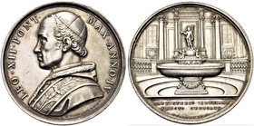 ROMA
Leone XII (Annibale Sermattei della Genga), 1823-1829.
Medaglia 1827 a. IV opus G. Girometti.
Ag gr. 32,60 mm 43
Dr. LEO XII PONT - MAX ANNO ...