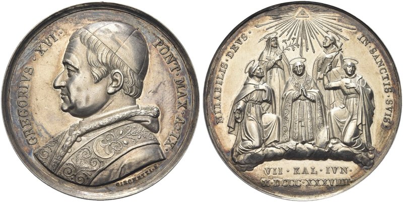 ROMA
Gregorio XVI (Bartolomeo Alberto Cappellari), 1831-1846.
Medaglia 1839 a....