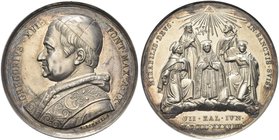 ROMA
Gregorio XVI (Bartolomeo Alberto Cappellari), 1831-1846.
Medaglia 1839 a. IX opus G. Girometti.
Ag gr. 32,53 mm 44
Dr. GREGORIVS XVI - PONT M...