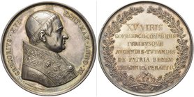 ROMA
Gregorio XVI (Bartolomeo Alberto Cappellari), 1831-1846.
Medaglia 1841 a. XI opus P. Girometti e G. Cerbara.
Ag gr. 131,85 mm 61,20
Dr. GREGO...