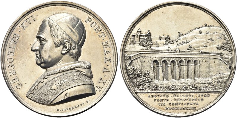 ROMA
Gregorio XVI (Bartolomeo Alberto Cappellari), 1831-1846.
Medaglia 1845 a....