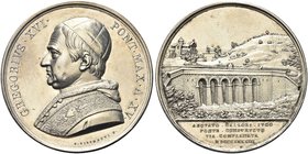 ROMA
Gregorio XVI (Bartolomeo Alberto Cappellari), 1831-1846.
Medaglia 1845 a. XV opus G. Girometti.
Ag gr. 32,88 mm 43,5
Dr. GREGORIVS XVI PONT M...