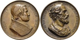 ROMA
Pio IX (Giovanni Maria Mastai Ferretti), 1846-1878.
Medaglia opus V. Mouterde.
Æ gr. 34,52 mm 42
Dr. PIUS IX - PONTIF MAX. Busto a d. con moz...