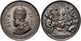 ROMA
Pio IX (Giovanni Maria Mastai Ferretti), 1846-1878.
Medaglia 1869 a. XXIV opus C. Moscetti.
Æ gr. 31,95 mm 43
Dr. OECVMENICO CONCILIO VATICAN...