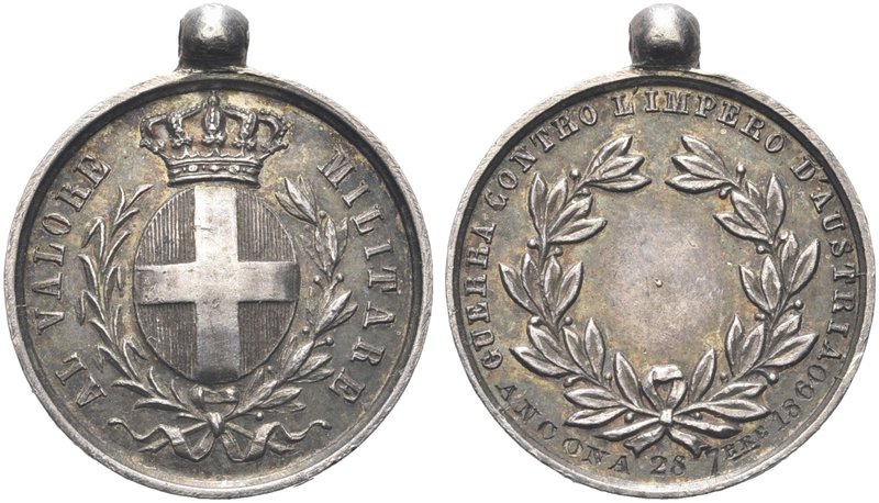 ANCONA
Vittorio Emanuele II, 1849-1878.
Medaglia miniatura 1860 al valore mili...