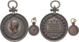 NAPOLI
Francesco II di Borbone, 1859-1860.
Lotto di due Medaglie 1860.
Æ gr. 11,94 mm 28/ gr. 1,12 mm 10,8
Dr. FRANCESCO II RE DELLE DUE SICILIE. ...