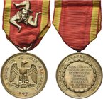 PALERMO
Durante Francesco II di Borbone, 1860-1861.
Medaglia Spedizione dei Mille, Novara 1910.
Æ dorato gr. 16,30 mm 32
Dr. AI PRODI CUI FU DUCE ...