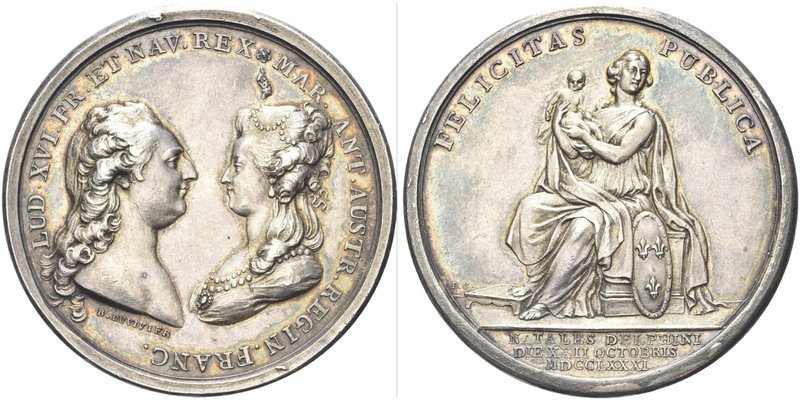 FRANCIA
Luigi XVI di Borbone, 1774-1793.
Medaglia 1781 opus B. Duvivier (ex Al...