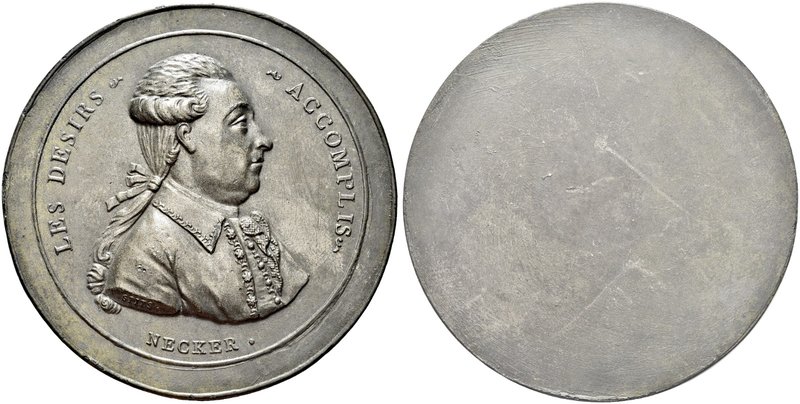 FRANCIA
Luigi XVI di Borbone, 1774-1793.
Medaglia uniface 1789 opus Spits.
Æ ...