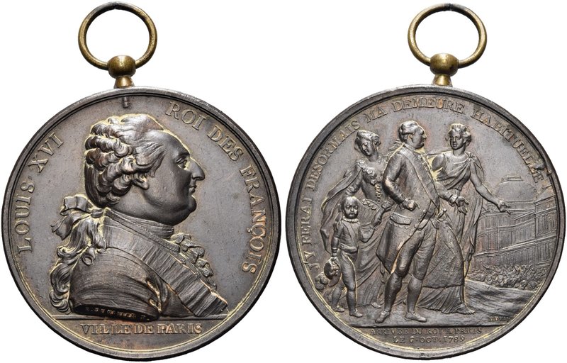 FRANCIA
Luigi XVI di Borbone, 1774-1793.
Medaglia 1789 Opus B. Duvivier.
Æ gr...