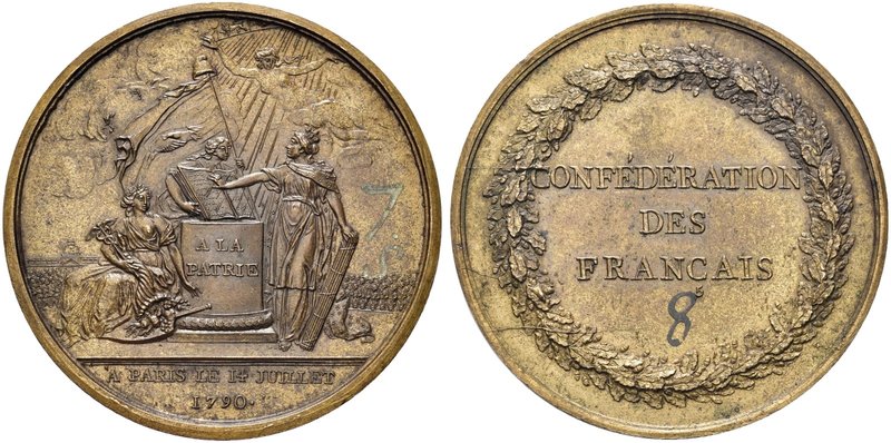 FRANCIA
Luigi XVI di Borbone, 1774-1793.
Medaglia 1790 (ex Varesi 14-12-1987 N...