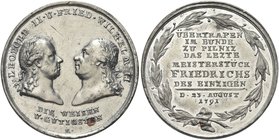 GERMANIA
Federico Guglielmo II, 1786-1797.
Medaglia 1791 opus J. C. Reich (ex Christies Roma Dic. 2000).
Metallo Bianco gr. 28,97 mm 43
Dr. LEOPOL...