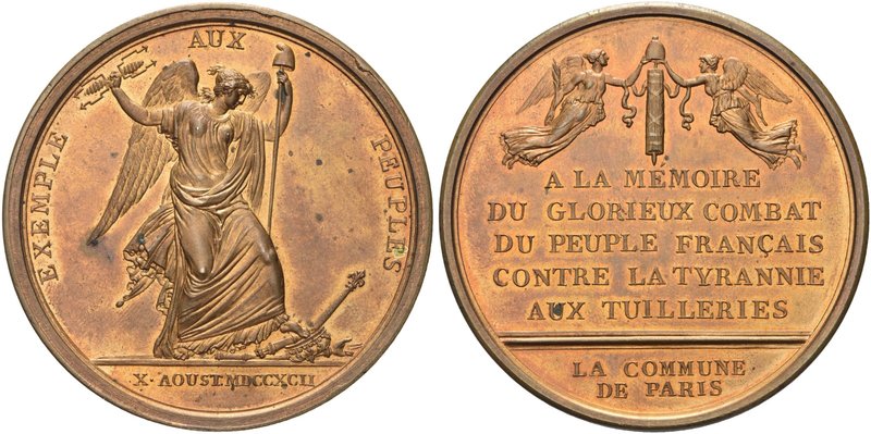 FRANCIA
Prima Repubblica, 1792-1804.
Medaglia 1792 Opus B. Duvivier.
Æ gr. 83...