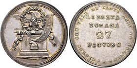 STATO PONTIFICIO
Prima Repubblica Romana, 1798-1799.
Medaglia o progetto in argento del peso dello Scudo A. VII 1° tipo (Ex Varei 12-11-2010, N. 834...