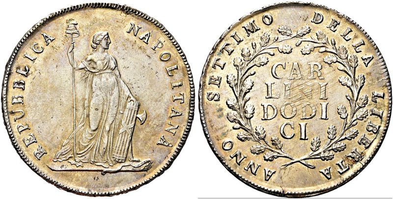 NAPOLI
Repubblica Napoletana, 1799.
Piastra da 12 Carlini (1799) a. VII (Ex NA...