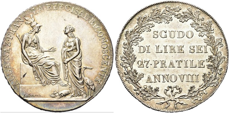 MILANO
Repubblica Cisalpina, 1800-1802.
Scudo da 6 Lire (1799-1800) a. VIII (e...