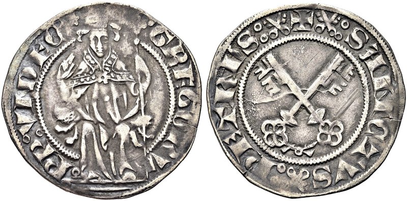 AVIGNONE
Gregorio XI (Pierre Roger de Beaufort), 1370-1378.
Carlino.
Ag gr. 2...