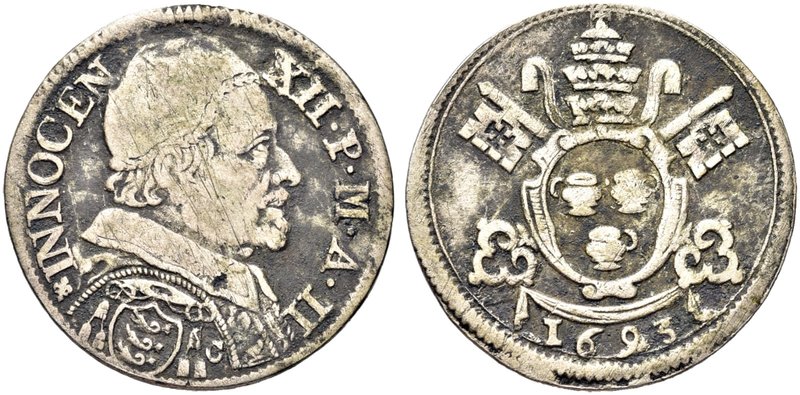 AVIGNONE
Innocenzo XII (Antonio Pignatelli), 1691-1700.
Grosso 1693 a. II.
Ag...