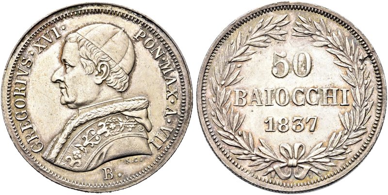 BOLOGNA
Gregorio XVI (Bartolomeo Alberto Cappellari), 1831-1846.
50 Baiocchi 1...