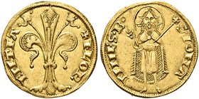 FIRENZE
Repubblica, 1189-1532.
Fiorino stretto II Serie, 1252-1267 senza simboli.
Au gr. 3,52
Dr. FLOR - ENTIA. Giglio. 
Rv. S IOHA - NNES B (cer...