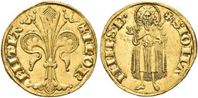 FIRENZE
Repubblica, 1189-1532.
Fiorino stretto IV Serie, 1252-1303.
Au gr. 3,53
Dr. FLOR - ENTIA. Giglio.
Rv. S IOHA - NNES B. San Giovanni, con ...