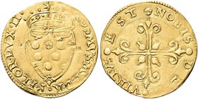 FIRENZE
Cosimo I de’ Medici, Duca di Firenze, 1537-1574, Granduca di Toscana dal 1569 al 1574.
Scudo d'oro II serie.
Au gr. 3,35
Dr. COSMVS MED R ...
