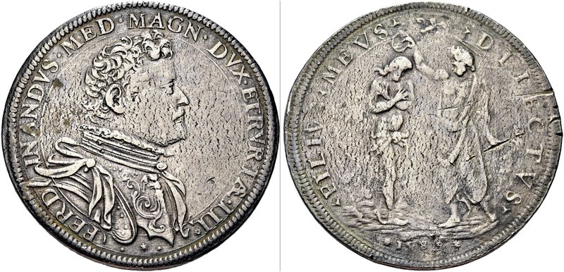 FIRENZE
Ferdinando I de’ Medici, 1587-1609.
Piastra 1589.
Ag gr. 32,20
Dr. F...