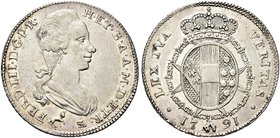 FIRENZE
Ferdinando III di Lorena, Granduca di Toscana, 1790-1801.
Due Paoli 1791.
Ag gr. 5,44
Dr. FERD III G P R - H ET B A A M D ETR. Busto drapp...
